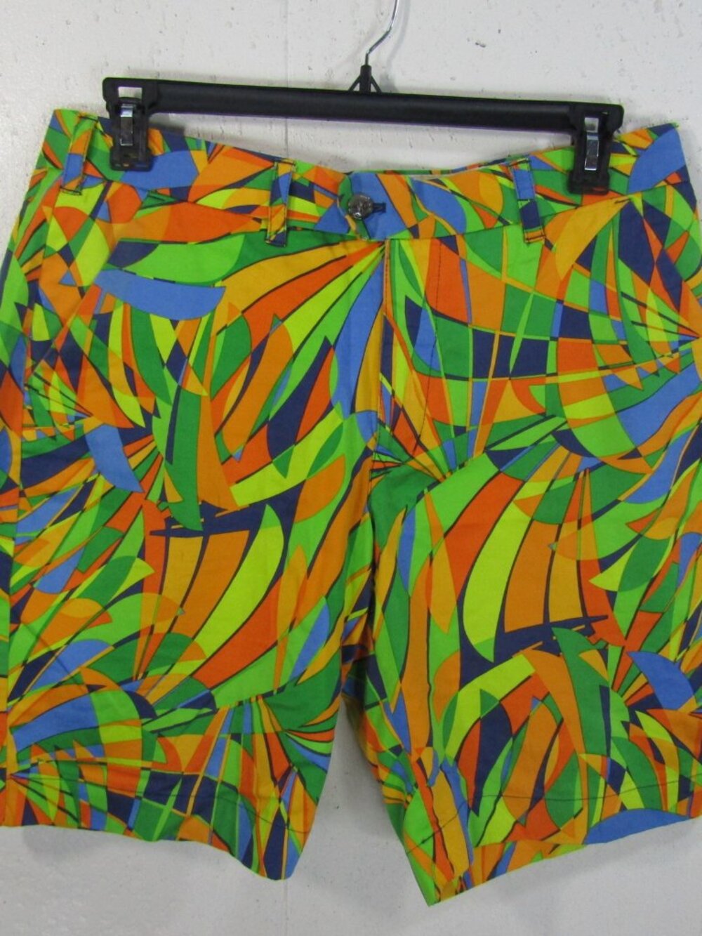 Loudmouth Peacock Golf Shorts Men's Size 36 Vibrant Colorful Tropical